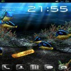 Förutom levande bakgrundsbild till Android Gold ström, ladda ner gratis live wallpaper APK My 3D fish andra.
