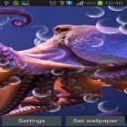Förutom levande bakgrundsbild till Android Spectrum ström, ladda ner gratis live wallpaper APK Octopus andra.