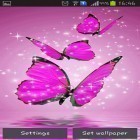 Förutom levande bakgrundsbild till Android Hot air balloon 3D ström, ladda ner gratis live wallpaper APK Pink butterfly andra.