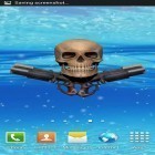 Förutom levande bakgrundsbild till Android Spring crocus ström, ladda ner gratis live wallpaper APK Pirate skull andra.