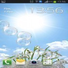 Förutom levande bakgrundsbild till Android Light analog clock ström, ladda ner gratis live wallpaper APK Snowdrops andra.