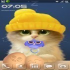 Förutom levande bakgrundsbild till Android Trysma ström, ladda ner gratis live wallpaper APK Tummy the kitten andra.