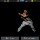 Förutom levande bakgrundsbild till Android Gyrospace 3D ström, ladda ner gratis live wallpaper APK Virtual dancer andra.