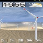 Förutom levande bakgrundsbild till Android Magic color ström, ladda ner gratis live wallpaper APK Wind turbines 3D andra.