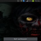 Förutom levande bakgrundsbild till Android Gyrospace 3D ström, ladda ner gratis live wallpaper APK Zombie eye andra.